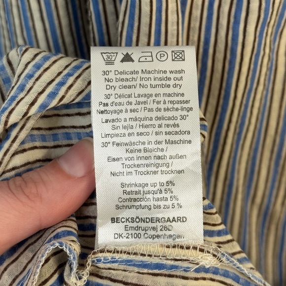 Beck Snodergaard NWT Small Alohi Adeline Sheer Striped Dress Ruffle Sundress - Picture 12 of 15